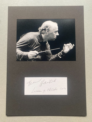 BERNARD HAITINK (2021) Dirigent ORIGINAL signed Passepartout 20x30 Autogramm