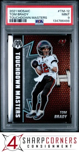 2021 PANINI MOSAIC TOUCHDOWN MASTERS #TM-12 TOM BRADY PSA 9