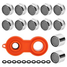 12x M24/M22 Aerator Kit with 10 Gaskets Wrench for Kitchen Bath