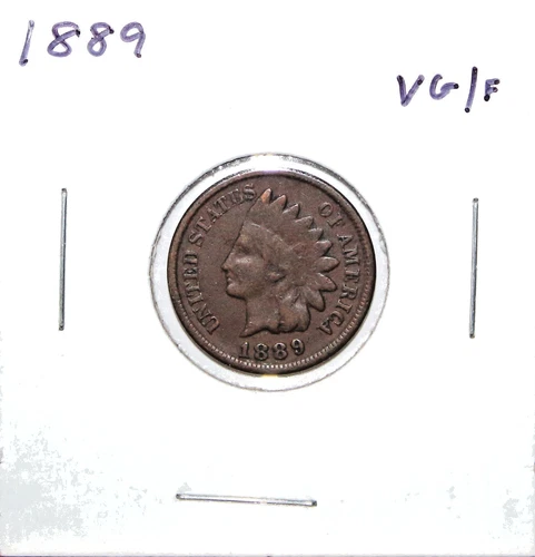 1889 US Indian Head Cent VG Very Good Free Shipping