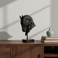 Pferdeskulptur Retro-Look Harz-Pferdestatue Klassischer Stil f&uuml;r Arbeitszimmer