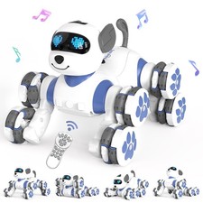 8WD Stunt RC Car Robot Dog Toys, 2.4GHz Remote Control Car Dog Toys with LED ...
