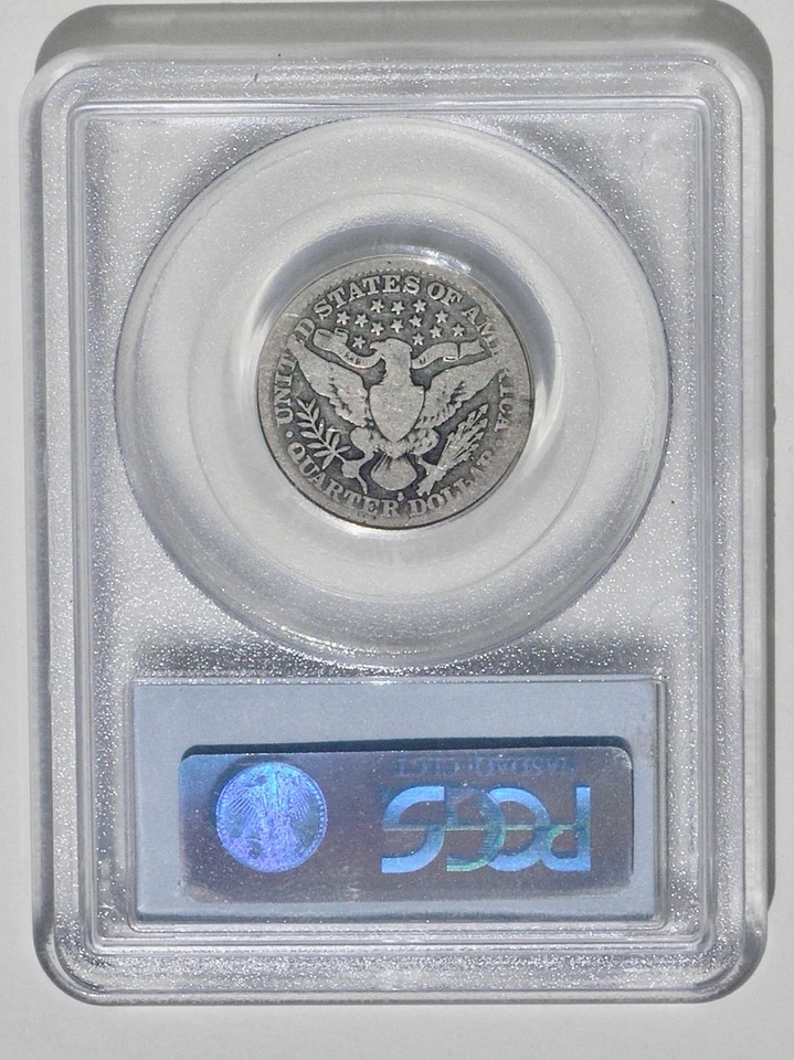 1914-S G04 4 PCGS 15 SILVER QUARTER DOLLAR GREEN BEANIE  .25  Coin Graded US - Image 3 of 3