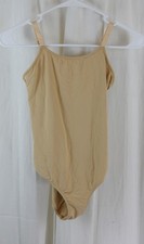 Bloch Girls Adjustable Strap Camisole Leotard Beige Size 14