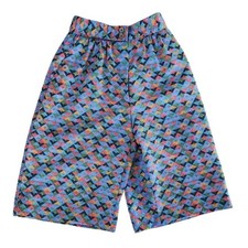 Vintage 1980s Giorgio Armani Shorts Geometric Mosaic Print High Waisted Bermuda