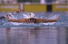 Michelle Smith of Ireland at the women's swimming competition at t- Old Photo