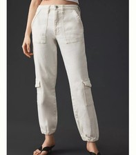 Sanctuary Brooklyn Women White High-Waisted Cargo Jogger sz 28 Pants bin ii164 