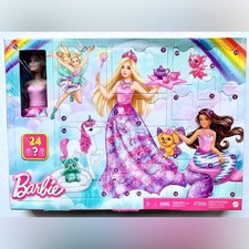 Barbie Fantasy Advent Calendar 24 days of surprises Doll Included Holiday Gift