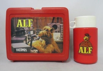 ALF ランチボックス サーモス レッド ヴィンテージアルフ1987 Vintage Thermos 1987 : ALF tv movie comic Lunchbox w/Thermos (VG