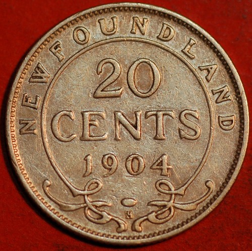 1904 20 Cents Edward VII silver Newfoundland KM#10