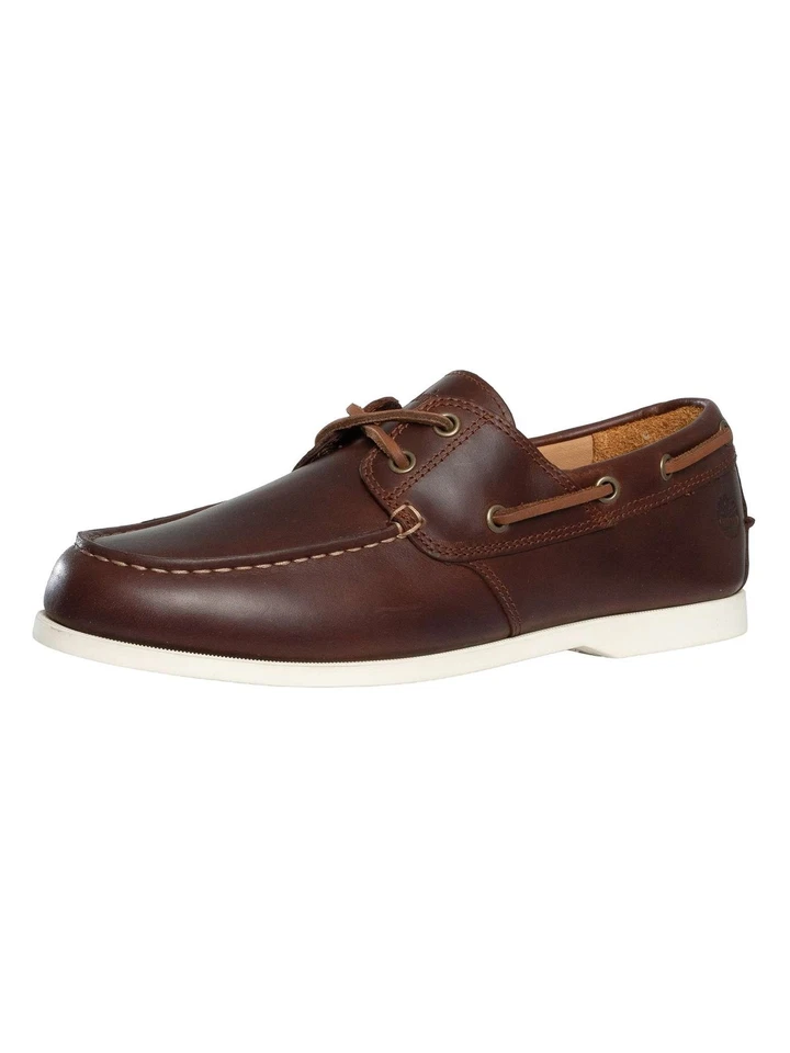 Timberland Pour des hommes Chaussure bateau en cuir Cedar Bay Essential, marron - Photo 1/4