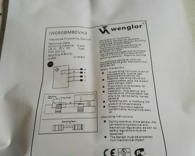 IW050BM80VA3 1PC NEW Wenglor Proximity Switch Sensor free ship #F22