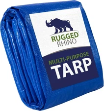Heavy Duty 100% Waterproof Tarp, UV Resistant, 8x10 ft, Blue, 1 Pack