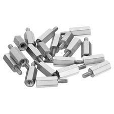 20Pcs M2 Standoff Screws Stainless Steel Hex PCB Standoffs (9mm+4mm, Silver)