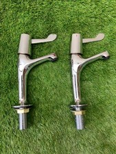 Pair Of Bristan Chromed Lever Taps Half Inch BR322
