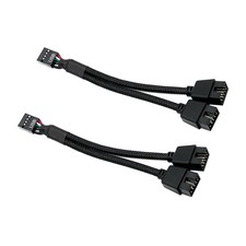 2PCS Motherboard USB Header Splitter 9Pin 2.0 to Dual 9pin Extension...