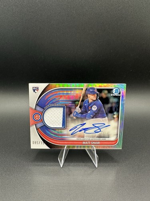 #ad MATT SHAW 150 RC AUTO RELIC Game Worn PATCH 2025 Bowman Chrome RPA BCAR MS $64.99