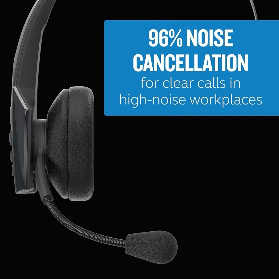 BlueParrott B550-XT Voice-Controlled Bluetooth Headset – Over The Head, Black  - Image 3 of 4