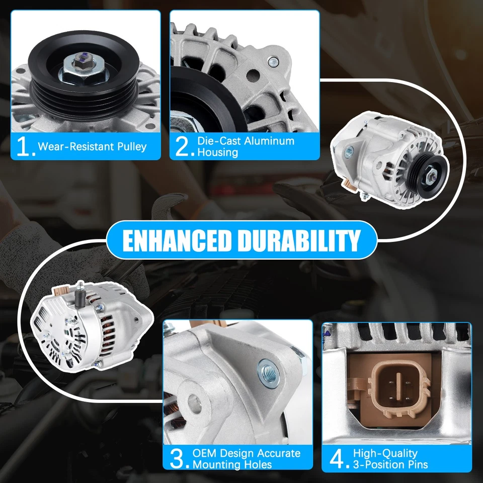 Alternator For 2006-2014 Toyota Yaris 1.5L 11203 11505 27060-21150 27060-21151 Foto 4 de 4