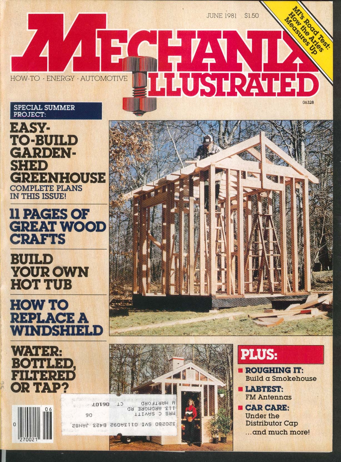 MECHANIX ILLUSTRATED Dodge Aries road test Hot Tub Greenhouse + 6 1981