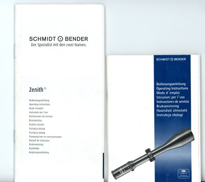 SCHMIDT BENDER Bedienungsanleitung ZIELFERNROHR ZENITH User Manual (535