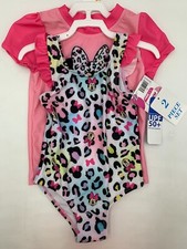Disney Junior Minnie Mouse 2 Piece Toddler Swimsuit Pink Multi Size 3T 9991J