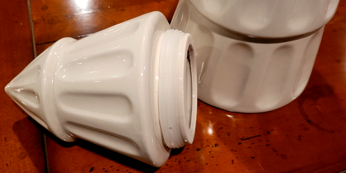 Design Pac White Glazed Ceramic Holiday/Christmas Tree 14" Cookie Jar Container - Picture 5 of 24