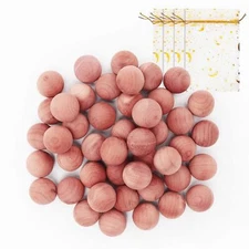 50pcs Cedar Blocks Aromatic Cedar Balls Closet Freshener Clothes Protection