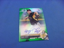 Bowman Chrome Prospects 2017 Green Refractor Autograph AUTO Gage Hinsz 21/99