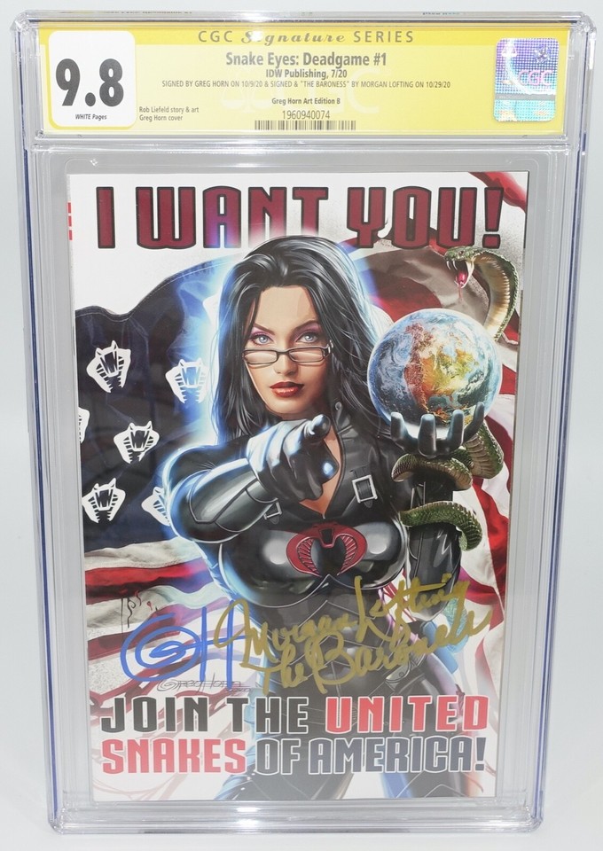 SIGNED SNAKE EYES:DEADGAME #1 SIGNED BY GREG HORN & MORGAN LOFTING Comic Art