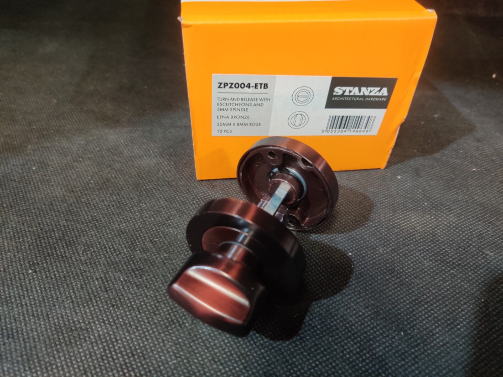 Bronze Door handles internal bathroom turn and release