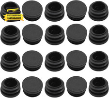 40 Pack 7/8" round Black PE Plastic Plugs for round Tubing Post, Pipe Post, Chai