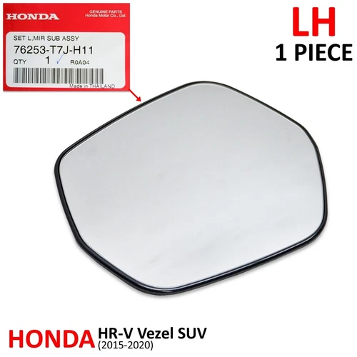 Lh Wing Side Mirror Lens + Base Matte Black  Fits Honda HR-V Vezel SUV 2015 2020