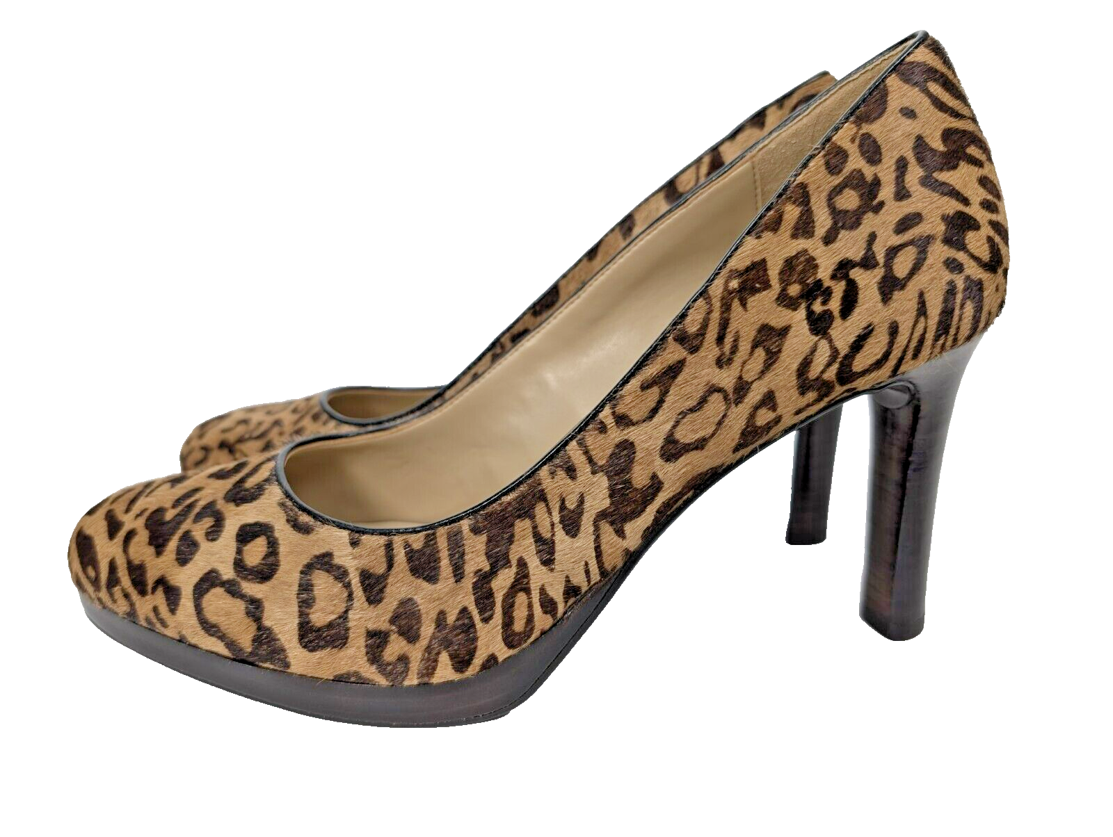 Naturalizer Women's Teresa2 Pump Heel Calf hair Leopard Size 8.5