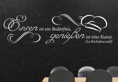 Wandtattoo Wohnzimmer Esszimmer Wandtatoo Küche Essen ist ein Bedürfnis pkm345