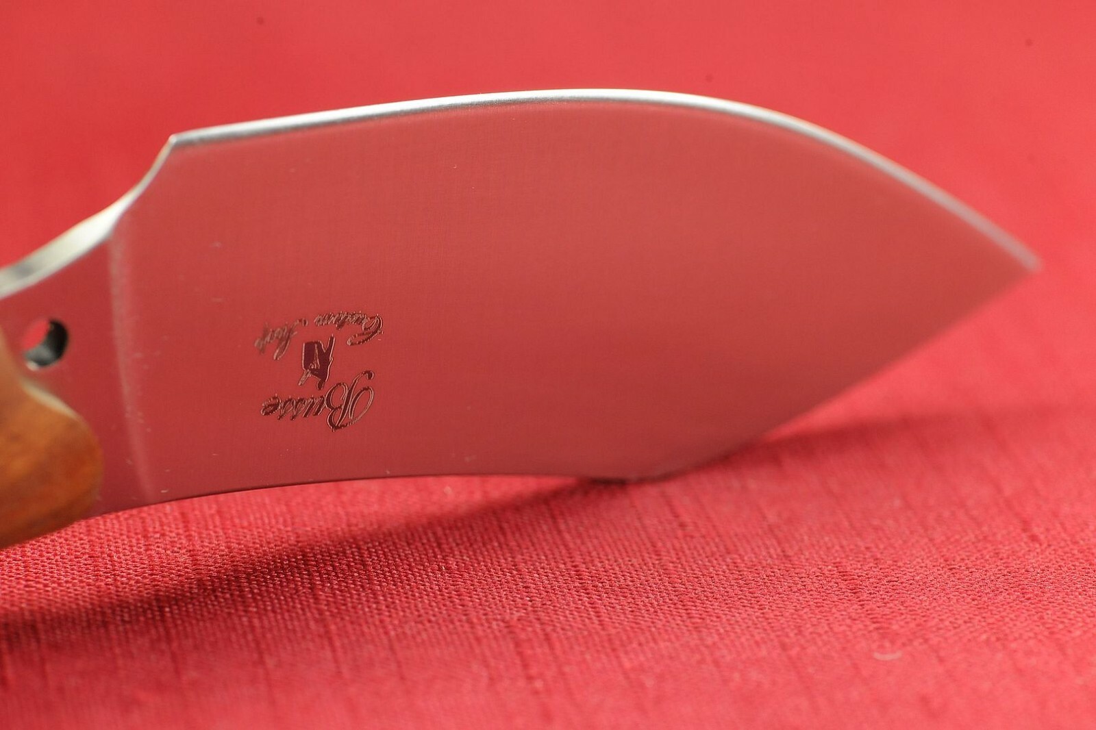 2011 Busse Custom HOG MUK .16" Convexed Satin Blade, Full Cherry Wood Handle