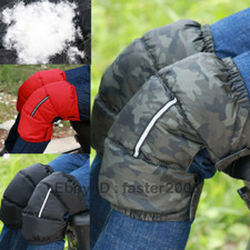 A Pair Duck Down Unisex Winter Knee Warmer Leg Protector Windbreak Kneepad Ski