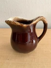 Vintage McCoy USA Pottery Brown Glaze Drip Pitcher/Creamer w/Handle 5" H
