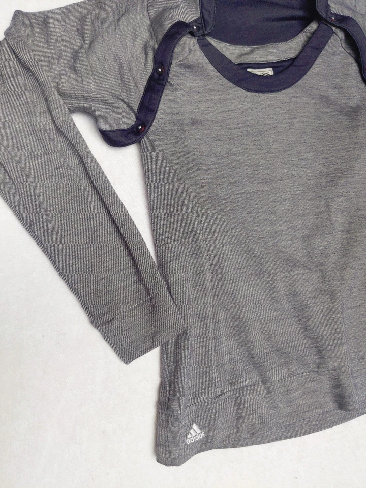 Adidas Mujer M Gris Camiseta sin Mangas a Presión 2 Piezas Chaqueta Corta Correr Foto 4 de 4