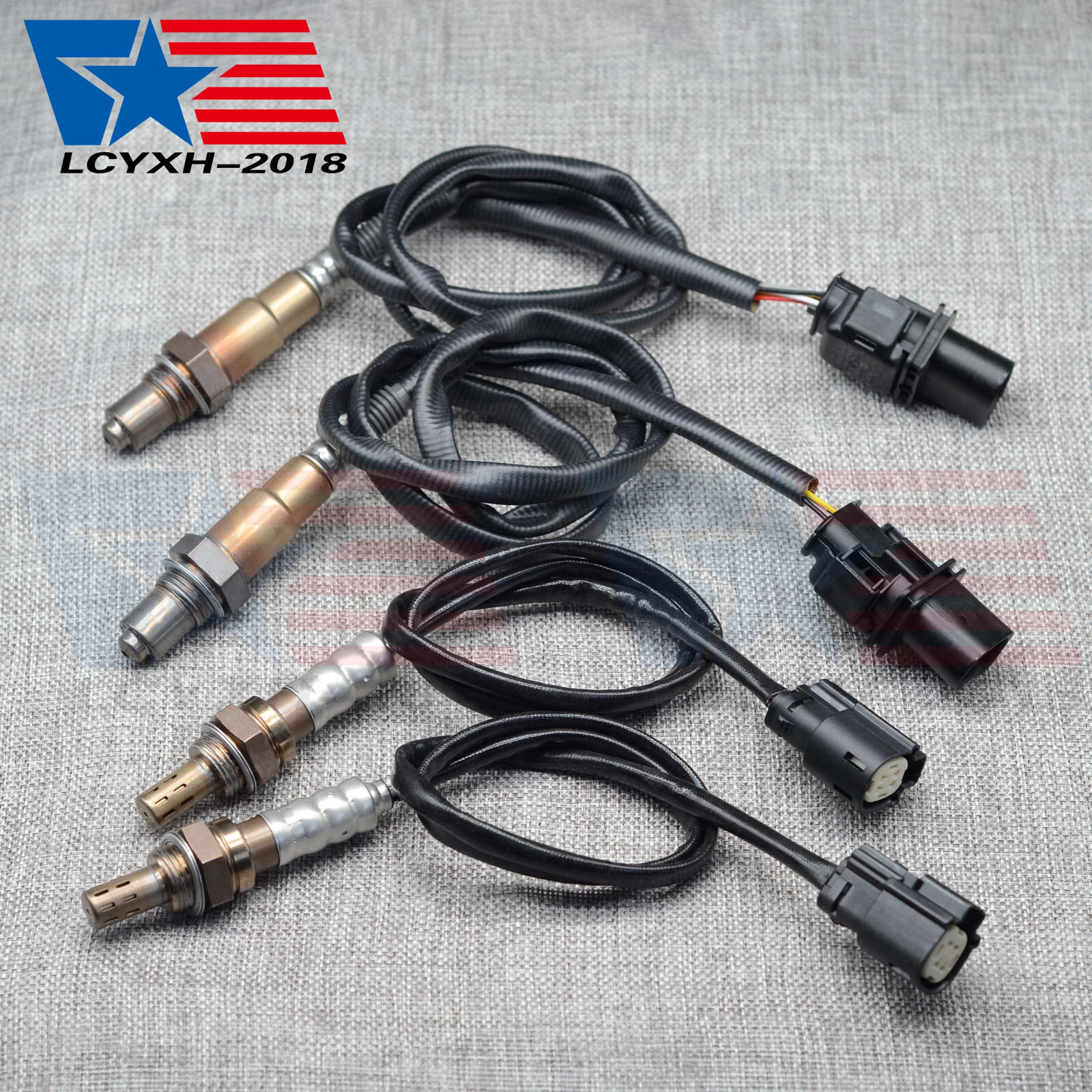 4x Upstream+Downstream O2 Oxygen Sensor Set Fits 2013-2015 Ford Explorer 3.5L