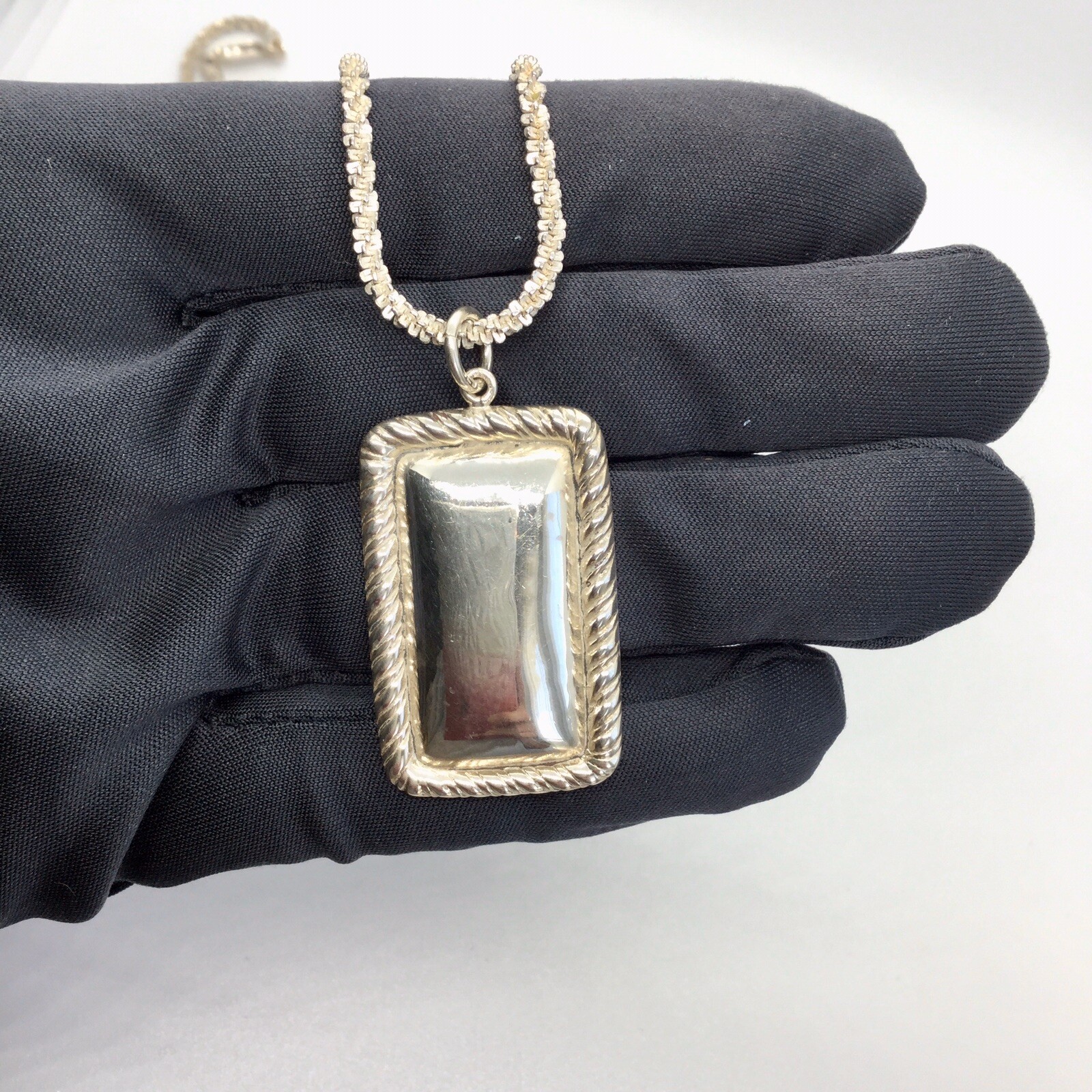 MODERNIST RECTANGULAR STERLING SILVER SET HARDY E… - image 9