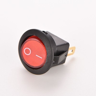 2Pcs Mini 3 Pin Round Red SPDT ON-OFF Rocker Switch Snap-in | eBay