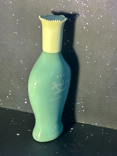 Avon Here's My Heart Cologne Nebelflasche 7" hellgrün mit perlbesetztem Verschluss - Bild 2 von 7
