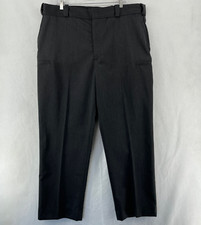 Flying Cross Pants Mens 42 Black Staight Leg Pockets Wool Blend Dress Attire