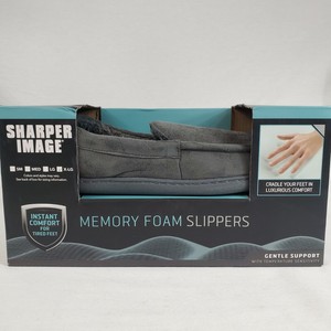 sharper image memory foam slippers