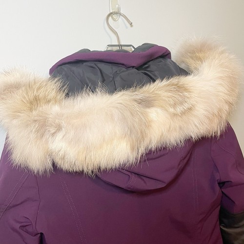 CMFR Women’s Purple Down Filled Parka Mid-length Hooded Coat Jackets Size XS - Picture 5 of 9