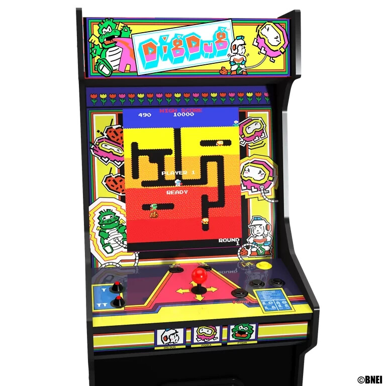 Arcade1up Dig Dug Legacy Edition Arcade Games Machine Riser Light