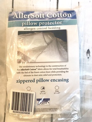 Allersoft 100-Percent Cotton Dust Mite & Allergy Control Queen Pillow Encasement (803650004608)
