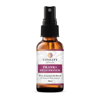 Vitality Extracts Frank+ Helichrysum Essential Oil Spray 30ml Aromatherapy Relie