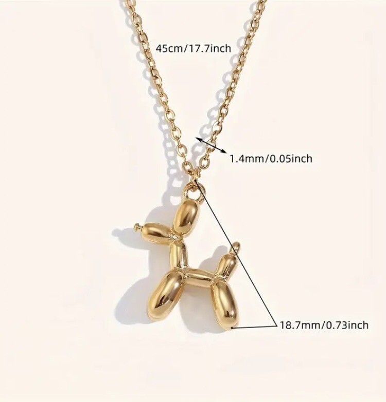 Brandy Melville Gold Chain Balloon Animal Necklace Women’s Teen Jewelry